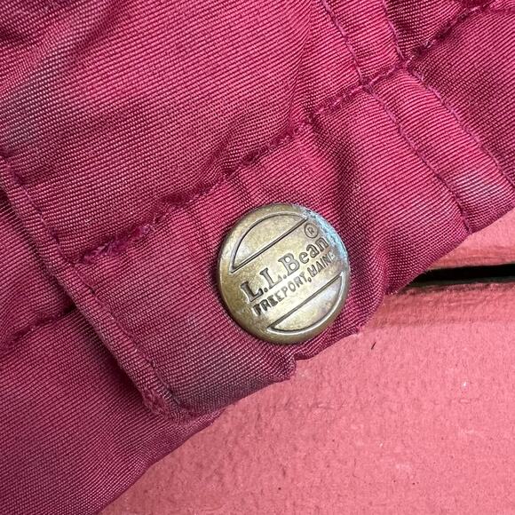 Vintage 80s LL Bean Outerwear Red Winter Baxter State Parka Jacket Puffer Coat - Picture 8 of 12